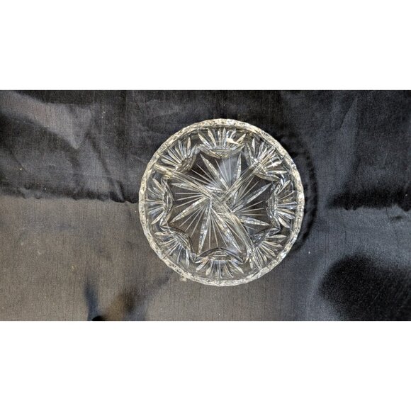 3 for $30 Vintage Cut Crystal Pickle / Olive Tray - 6 5/8" Diameter - Picture 2 of 7